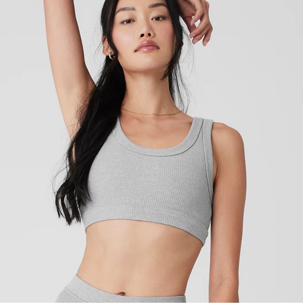 ALO YOGA WELLNESS BRA GRAY